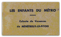 La colonie « Les enfants du métro »